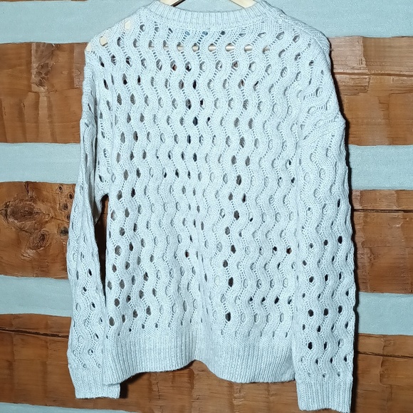 New Charlie crew neck open stitch plushy cozy soft stylish almond cream Large - Picture 6 of 9